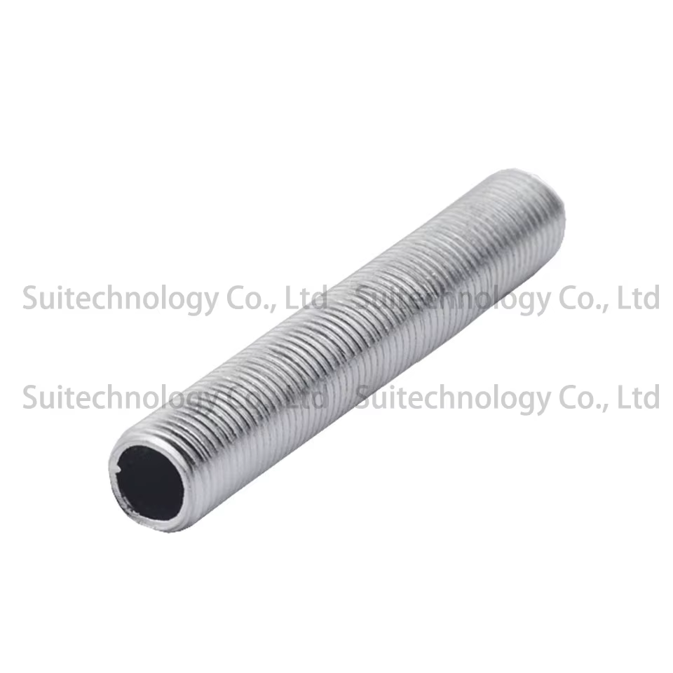 2 pièces M10 vis à dents complètes Tube droit creux pôle diamètre 10mm dent extérieure galvanisée la