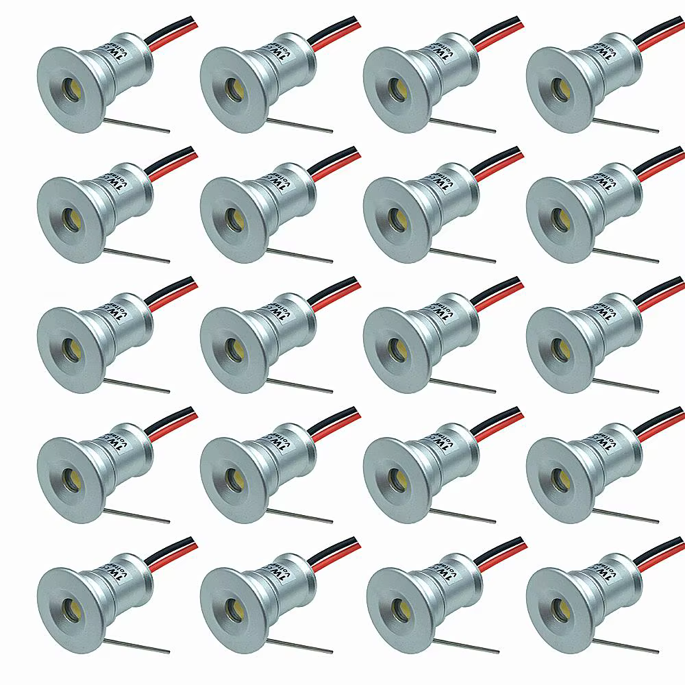 Mini spot LED 1W IP65 12V pour éclairage d'ambiance, idéal pour escaliers, allées, cours, armoires e