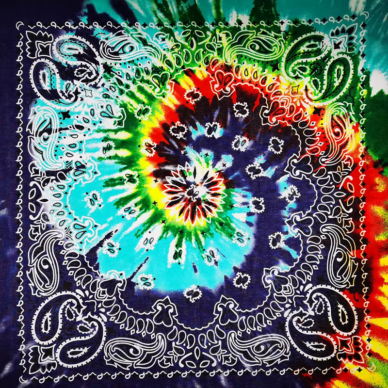 Nouvelle mode Hip Hop 100% coton Bandana carré écharpe 55 cm * 55 cm noir rouge Paisley bandeau impr