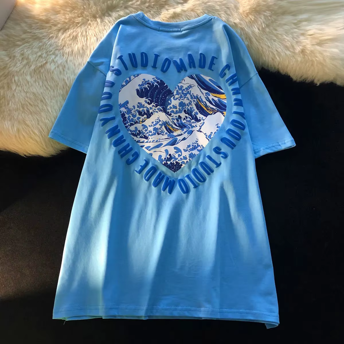 T-shirt manches courtes femme, estival et esthétique, Harajuku, 100% coton, imprimé montagne enneigé