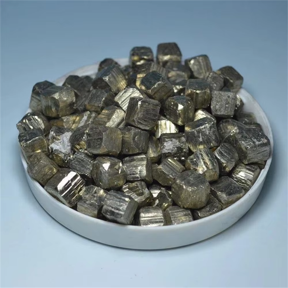 Pierre de Pyrite cubique naturelle haute densité, or toufin, minerai irrégulier rugueux, spécimen d'
