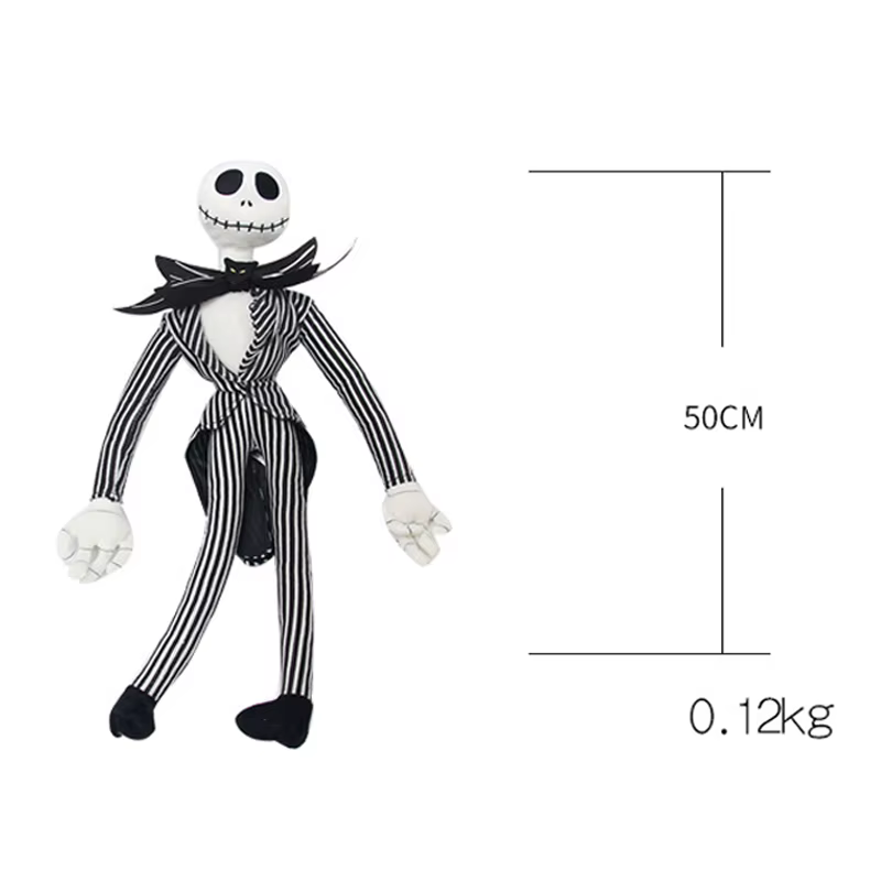 50 cm le cauchemar avant noël Jack Skellington jouets en peluche poupée squelette Jake peluche jouet