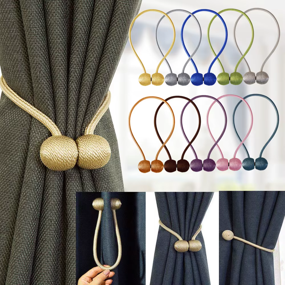 BELAVENIR attache de rideau magnétique haute qualité Clip rideaux porte-boucle décoratif maison Poly