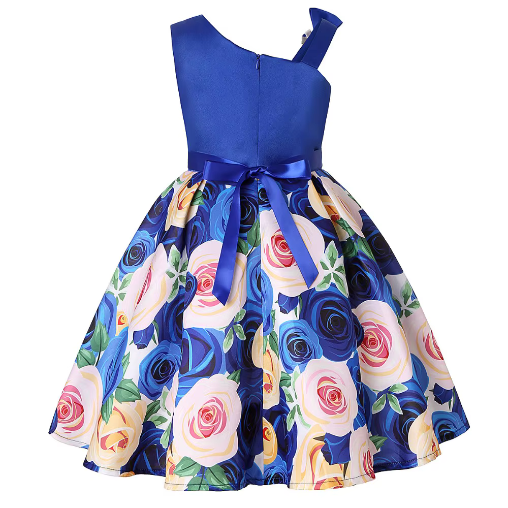 Robes d'été à fleurs pour filles, vêtements de noël pour enfants, robe princesse d'anniversaire, de 
