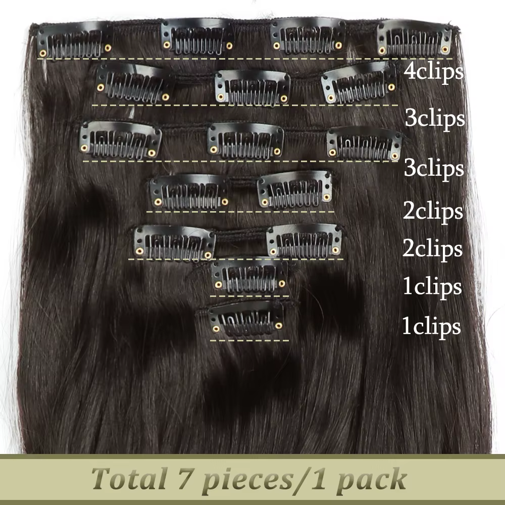 Extension synthétique 24 pouces, 16 Clips, cheveux blonds naturels longs ondulés, postiche en Fiber 