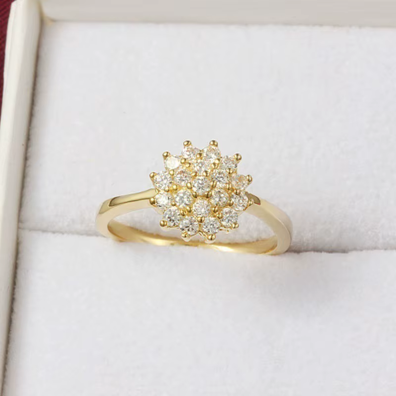 Bague en or jaune 14 carats avec diamant de 1,5 Carats pour femmes, bague de fiançailles de luxe, pi