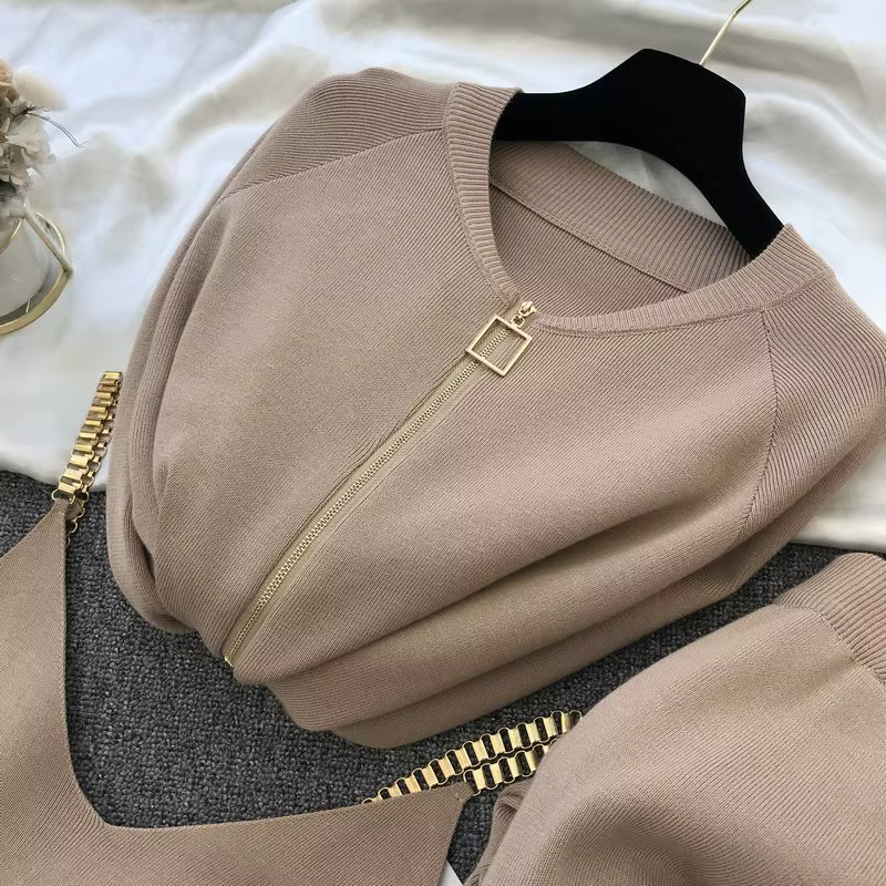 SMTHMA 2026 Nouvelle collection automne-hiver : Ensemble de vêtements pour femme, cardigan en tricot