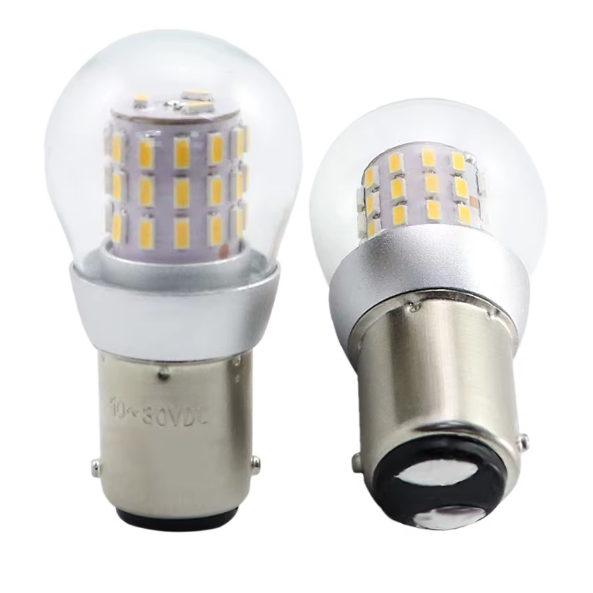Ampoules LED S25 BA15S BA15D BAY15D 12-24V, lumière stroboscopique de Navigation P21W, Source de sta