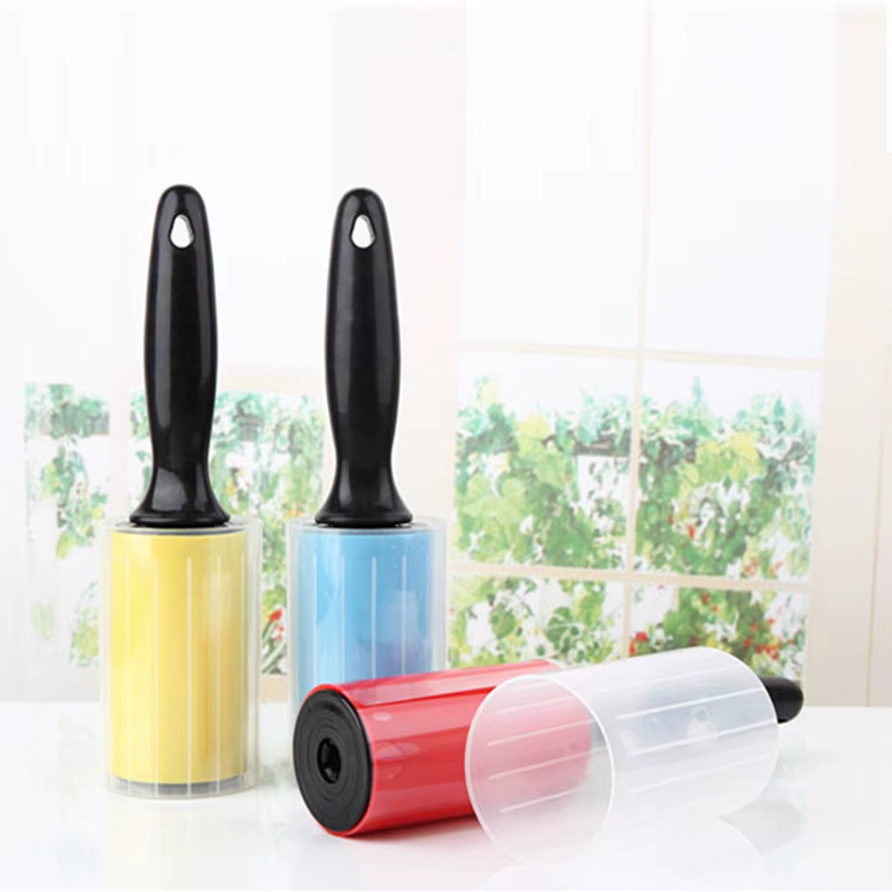 Rouleau collant réutilisable pour livres, vêtements, chat, chien, brosse propre, silicone lavable, d