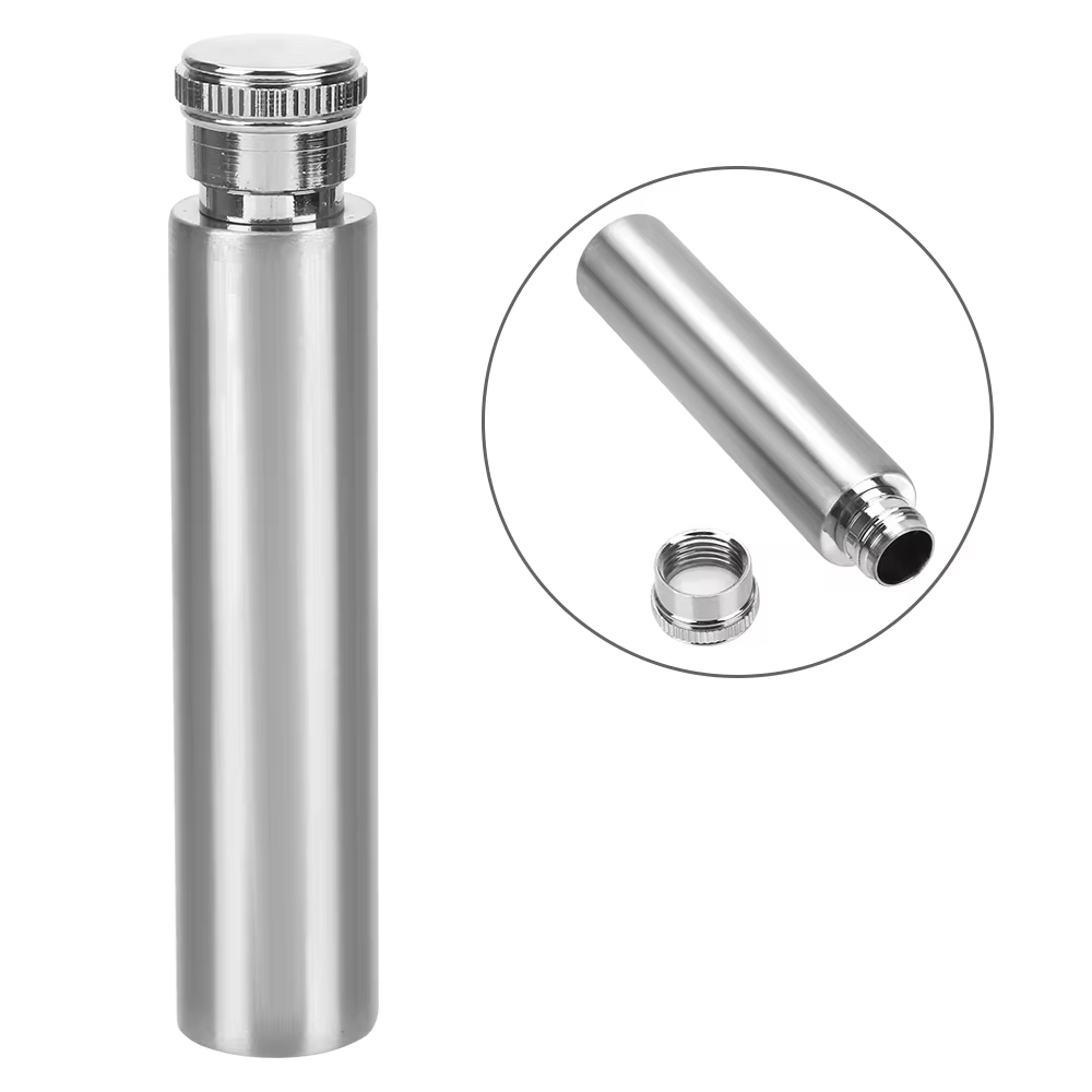HILIFE flacon de hanche 1/1.5oz bouteille de whisky en acier inoxydable fond rond tubulaire Pot à vi