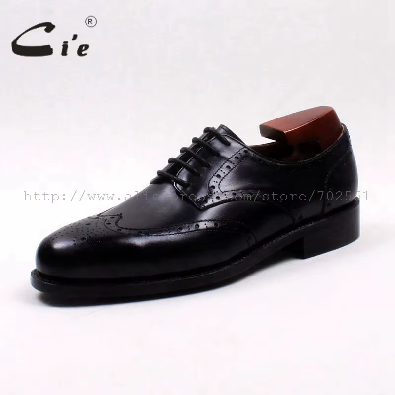 Cie Round Parker Full Brogues Cut-Outs pour homme, chaussure en cuir Derby faite à la main, 100% cui