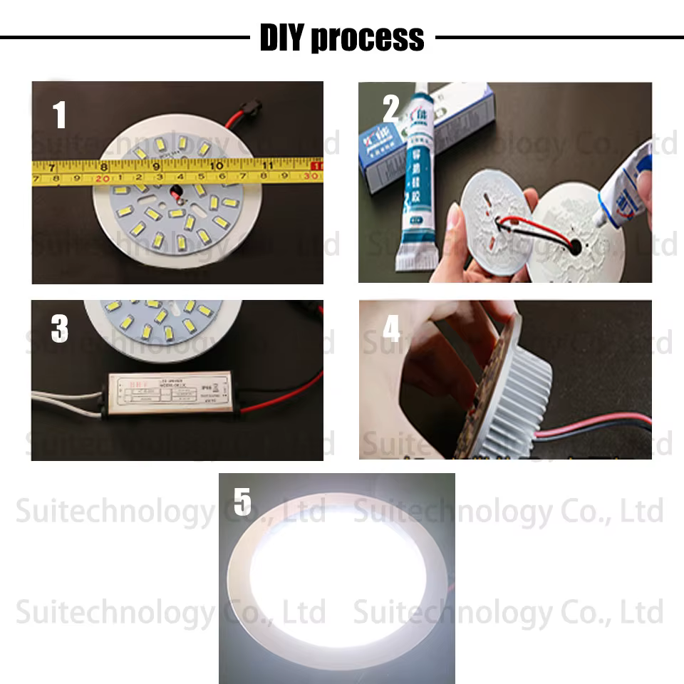 Panneau lumineux LED PCB avec puces SMD5730, plaque de lampe en aluminium pour bricolage, ampoule de