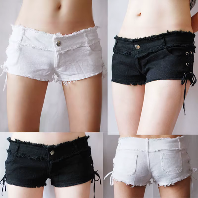 Sexy femmes gland taille basse chaud court Sexy Denim butin Sexy jean Shorts mignon Micro Mini court