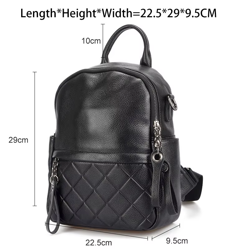Zency – sac à dos en cuir véritable pour femmes, sac à dos blanc pur, sacs de voyage décontractés, c