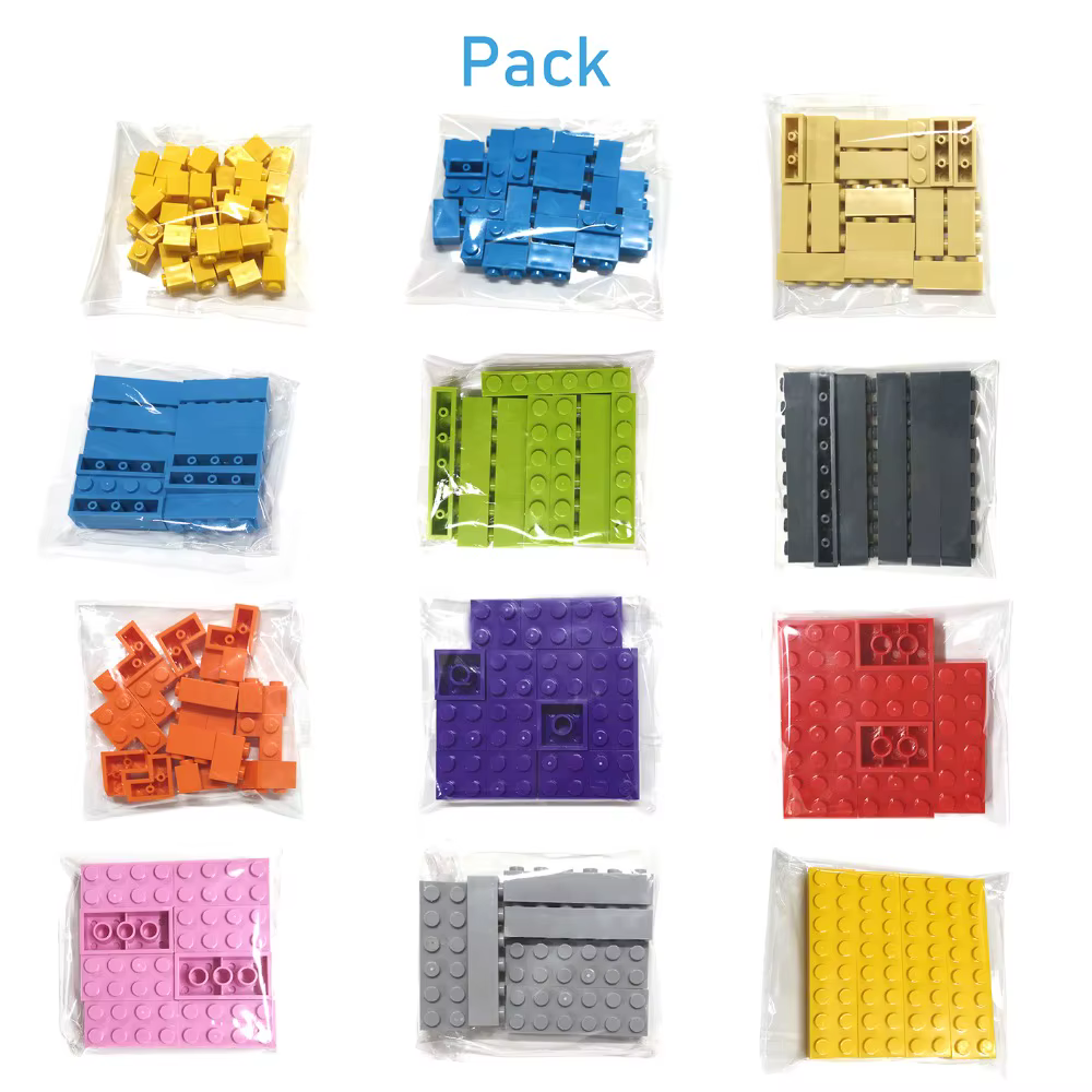 Blocs de construction à 2x4 points, 200 pièces, figurines épaisses, briques éducatives, taille créat