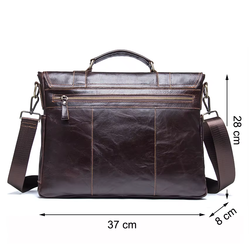 CONTACT'S-Sac à main d'affaires en cuir véritable pour hommes, étui à bombes, grand sac pour ordinat