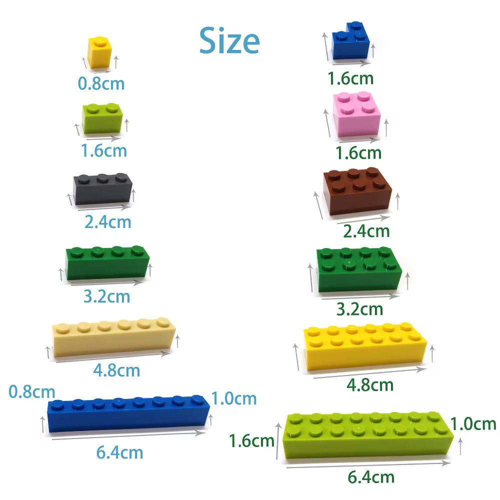 Blocs de construction à 2x4 points, 200 pièces, figurines épaisses, briques éducatives, taille créat