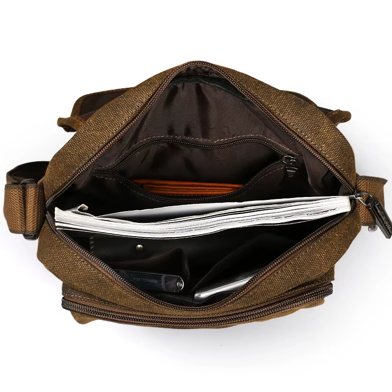 Ruil-Sac à main en toile rétro unisexe, sac à bandoulière décontracté, sacs initiés, vêtements de lo