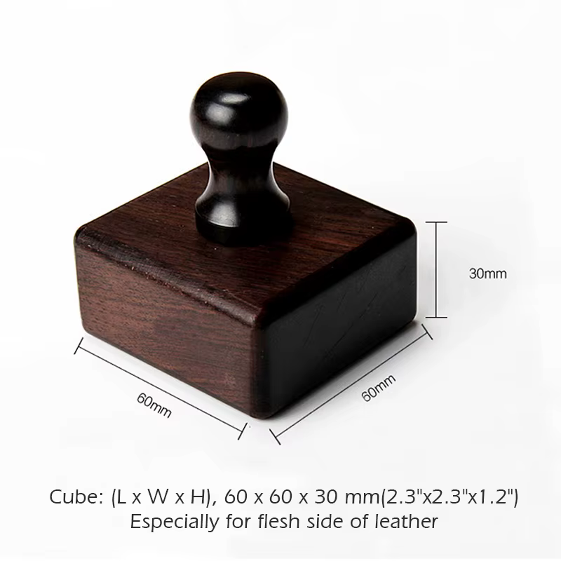 WUTA haute densité ébène noir bois cuir bord brunisseur trancheuse cuir artisanat outil poli meulage