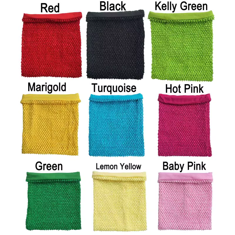 10x12 pouces grande taille doublé crochet bustier tubulaire tutu hauts bébé fille tube crochet haut 