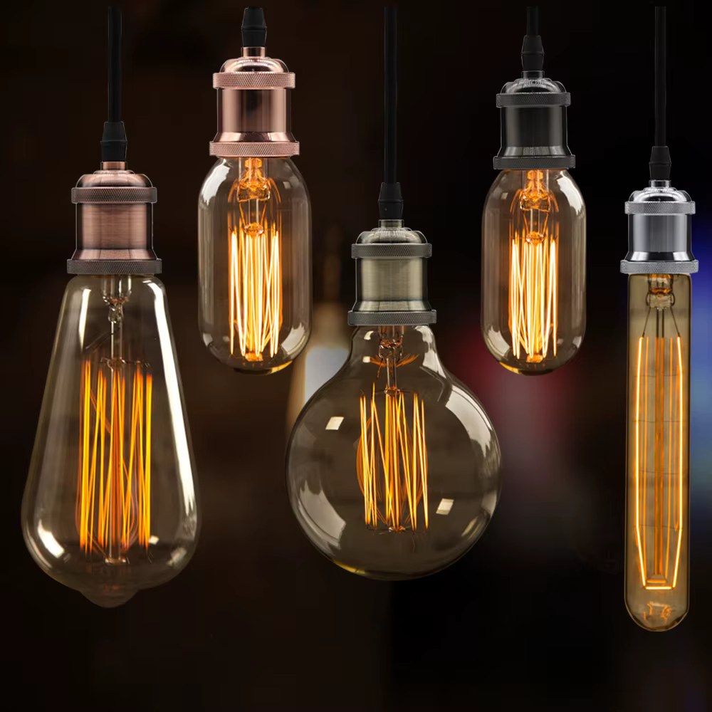 Support de lampe rétro industrielle, lampe Edison rétro Vintage, lumière pendentif à douille, E27, b