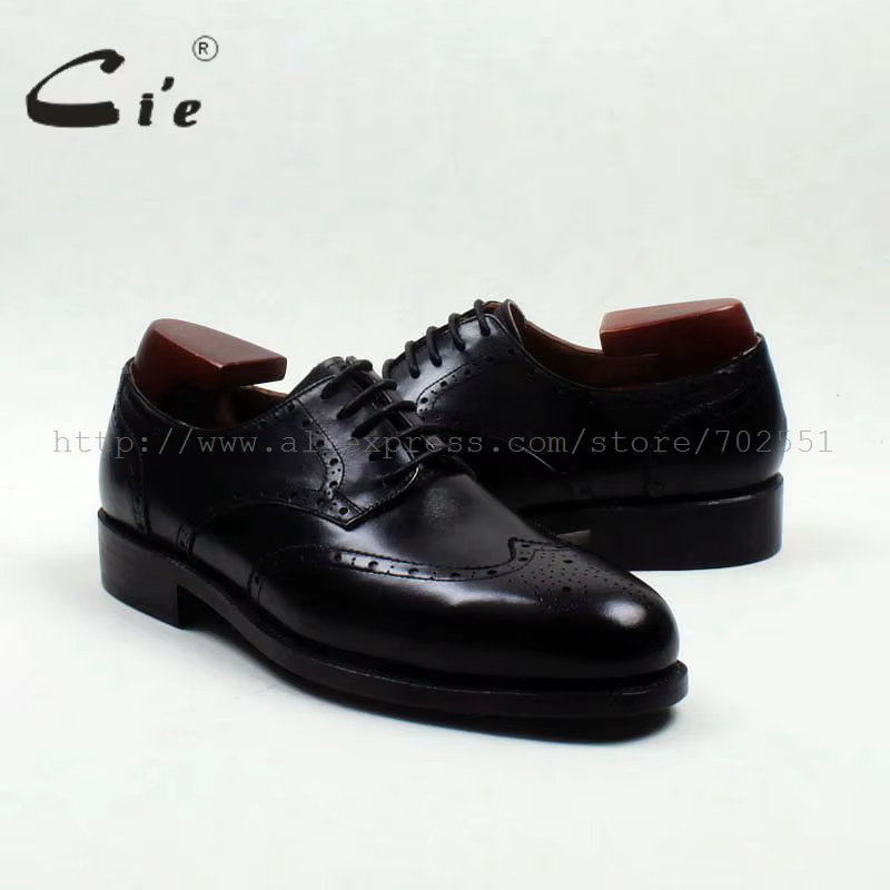 Cie Round Parker Full Brogues Cut-Outs pour homme, chaussure en cuir Derby faite à la main, 100% cui