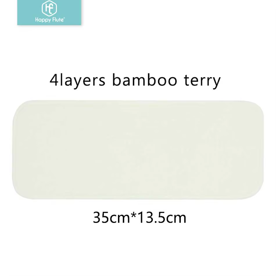 Happy Flute 5/10 pièces 4 couches bambou doublure insérer pour bébé couche-culotte en tissu bambou n