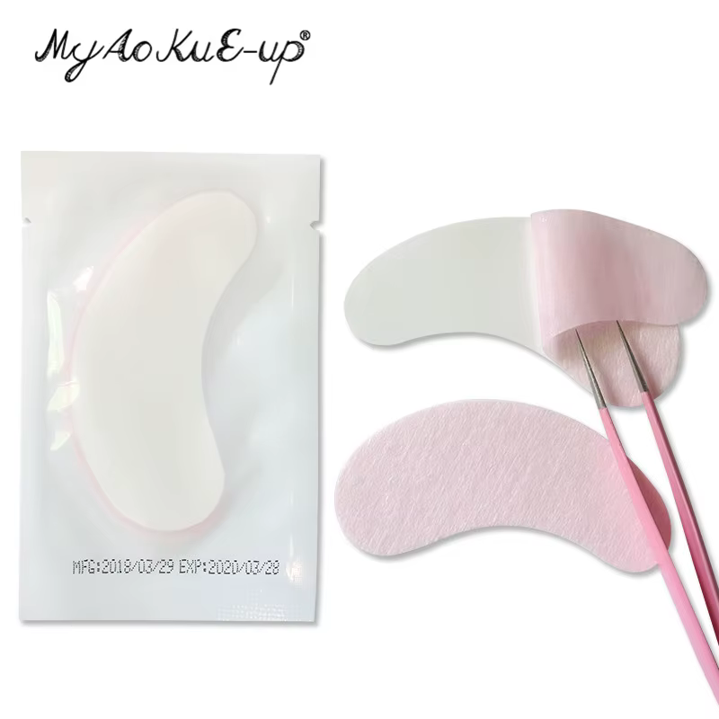 50 paires de patchs pour les yeux sous les coussinets pour les yeux papier Gel tampon pour cils auto