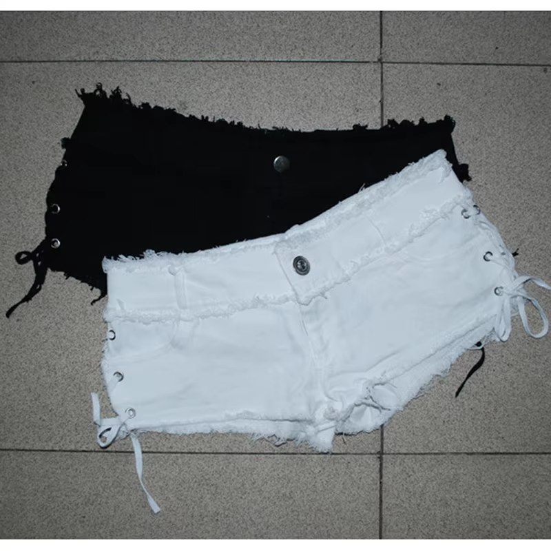 Sexy femmes gland taille basse chaud court Sexy Denim butin Sexy jean Shorts mignon Micro Mini court