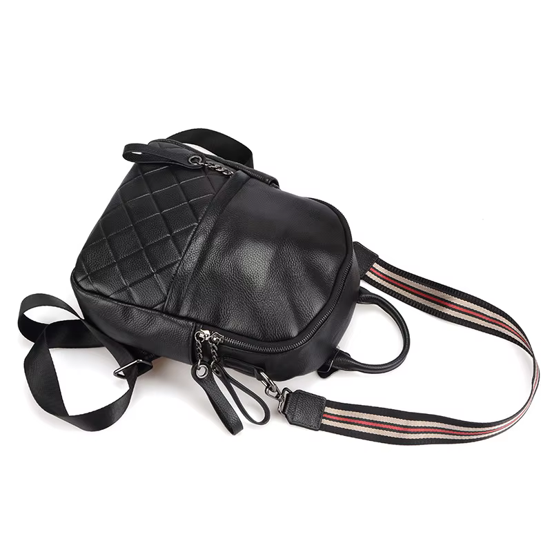 Zency – sac à dos en cuir véritable pour femmes, sac à dos blanc pur, sacs de voyage décontractés, c
