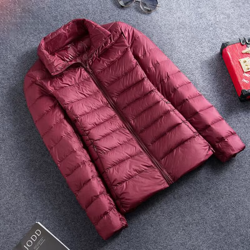 SEDUTMO-Doudoune Ultra Légère en Duvet de Canard pour Femme, Manteau Court, Chaud, Fin, Noir, Printe