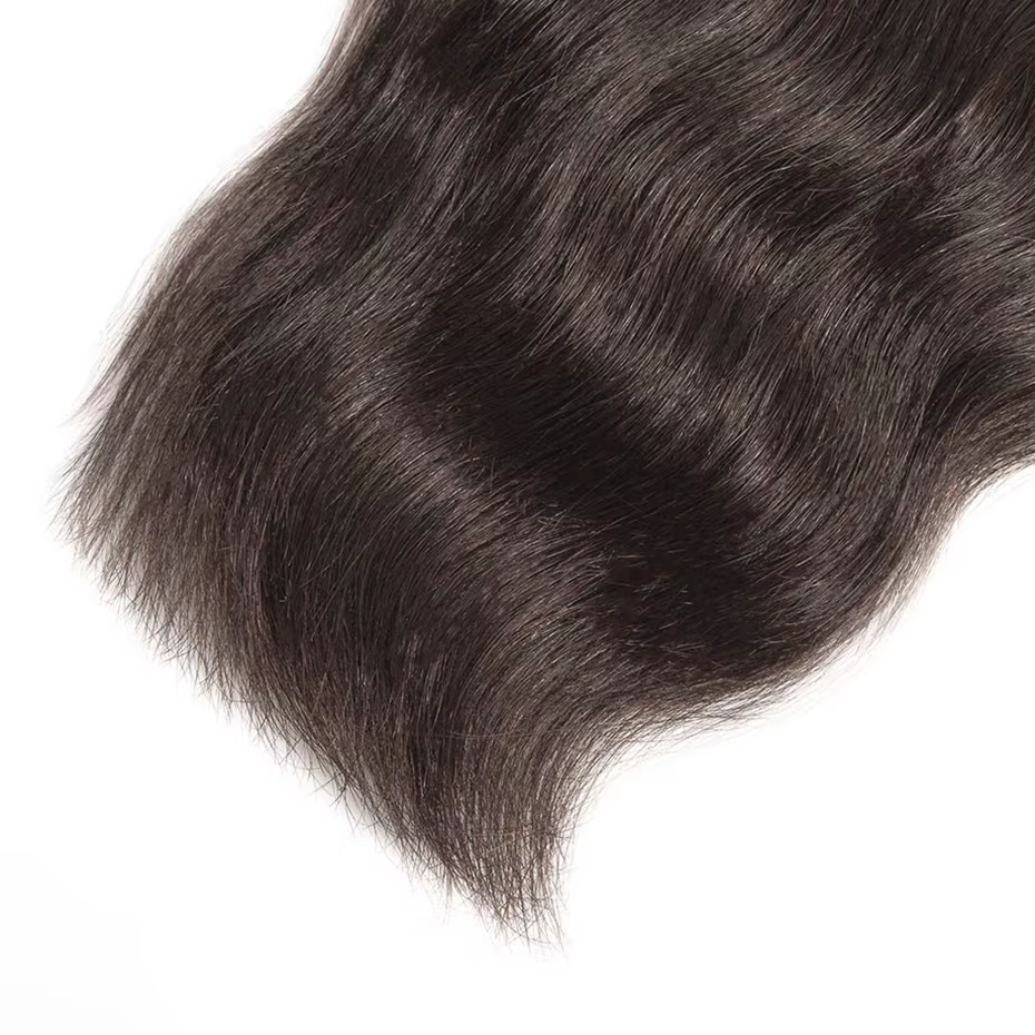 Bundles de cheveux vierges indiens bruts, faisceaux de tissage de cheveux humains raides, extension