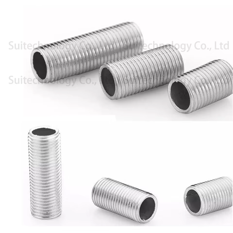 2 pièces M10 vis à dents complètes Tube droit creux pôle diamètre 10mm dent extérieure galvanisée la
