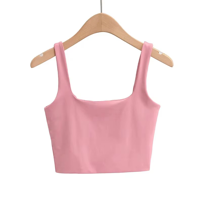 Nouveauté Été 2025 – Débardeurs Sexy Sans Manches pour Femme, Col Carré Court Tendance, 6 Couleurs