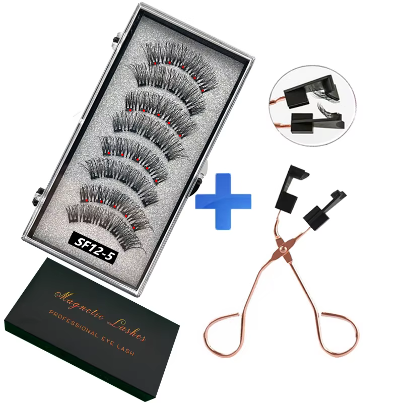 8 pièces, 2 paires de faux cils magnétiques 3D, cils magnétiques, outils de maquillage, extensions d