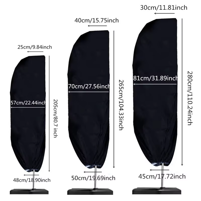 Couverture de Parasol d'extérieur en tissu Oxford imperméable, 6 tailles, imperméable, résistant aux