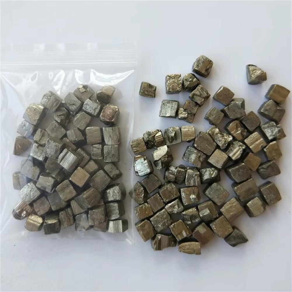Pierre de Pyrite cubique naturelle haute densité, or toufin, minerai irrégulier rugueux, spécimen d'