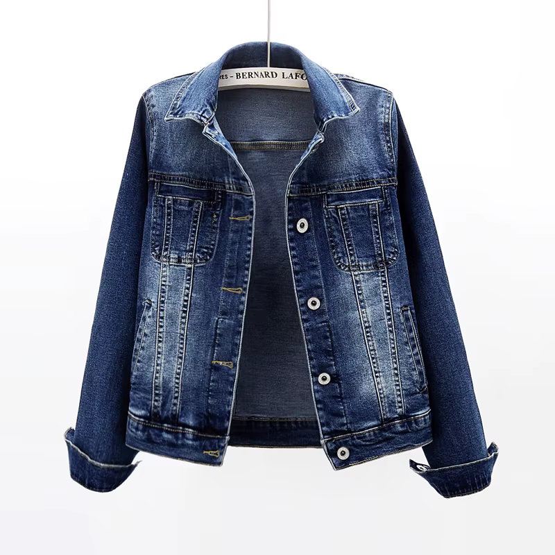 2025 printemps automne nouvelle veste en jean femmes grande taille 5XL Vintage mince à manches longu
