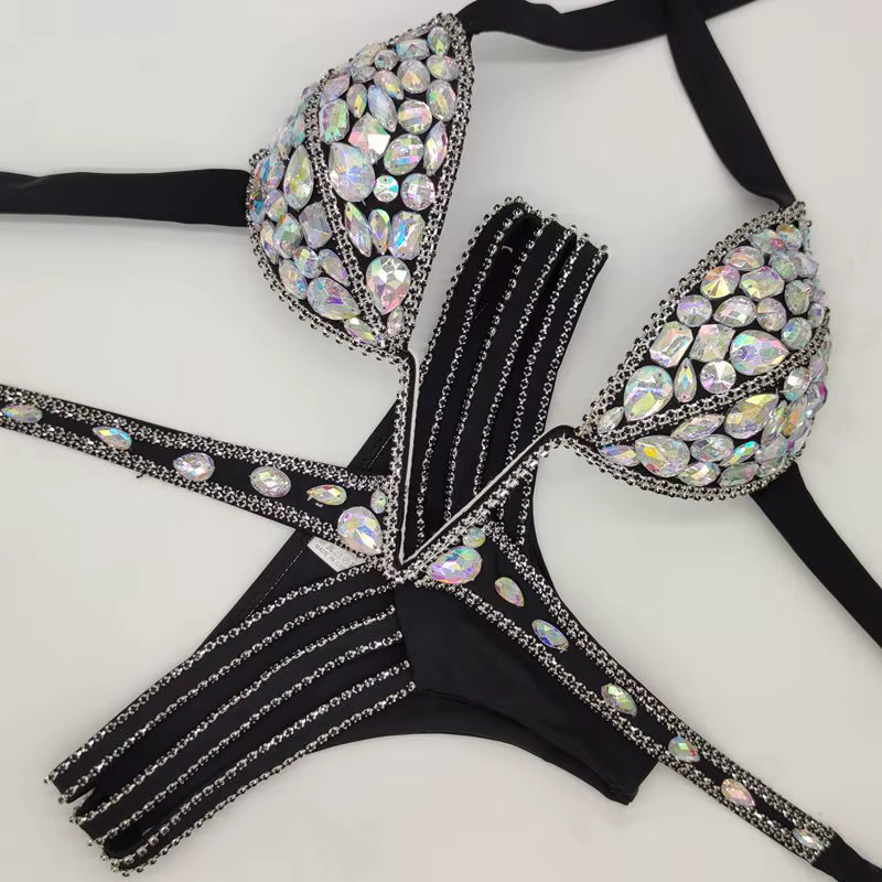 2020 venus vacances sexy femmes daimond push up cristal col en V strass maillots de bain vente chaud