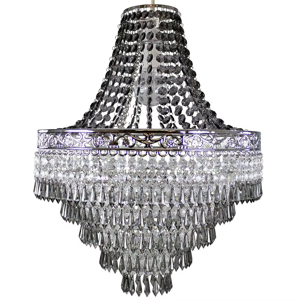 Blenheim 47 cm en plastique grand abat-jour de lustre en acrylique facile à installer pendentif gout