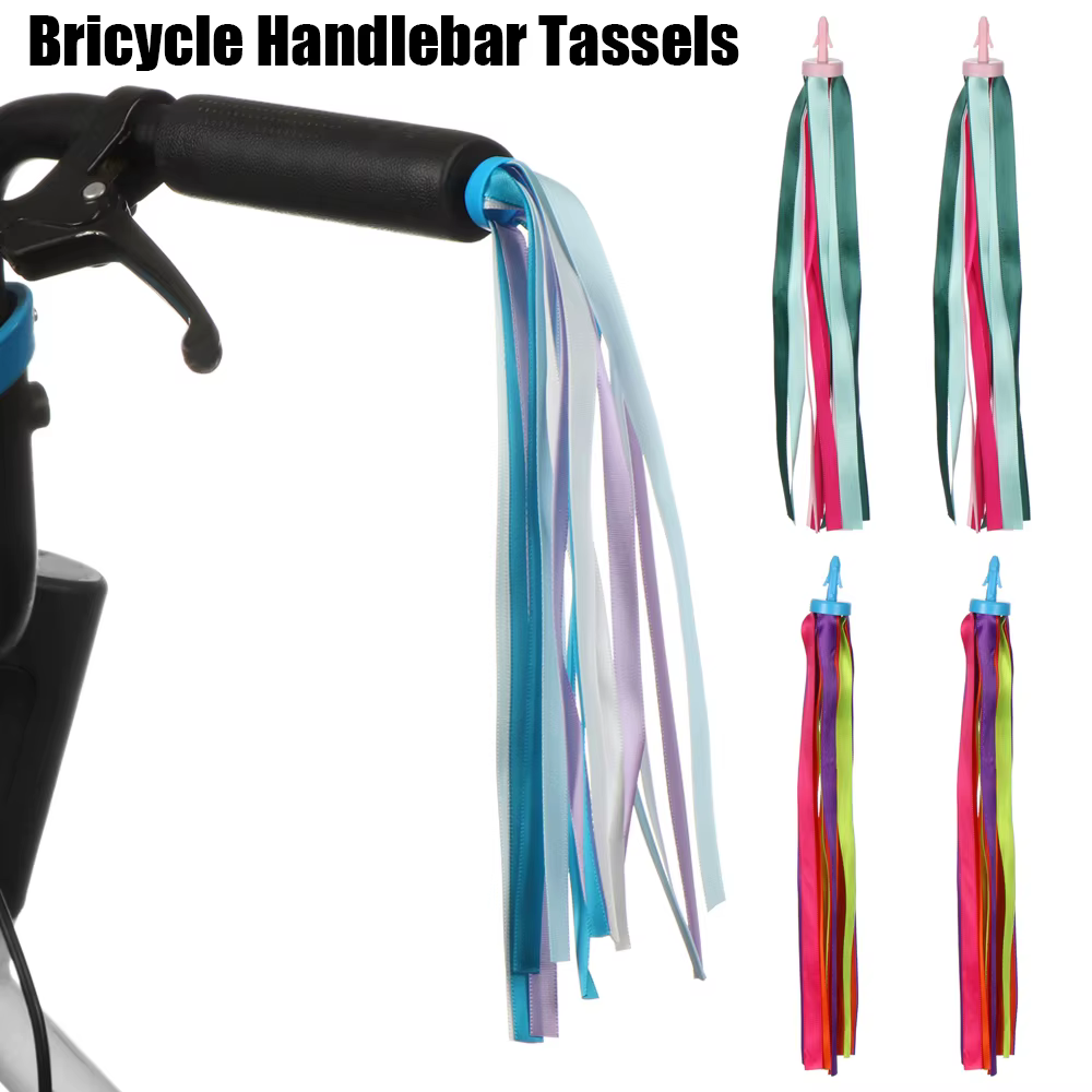 Guidon de Tricycle et Scooter pour Enfant Fille et Garçon, Accessoires de Cyclisme, Pompons Décorati
