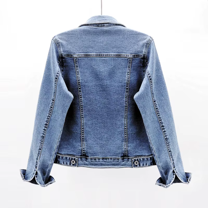 2025 printemps automne nouvelle veste en jean femmes grande taille 5XL Vintage mince à manches longu