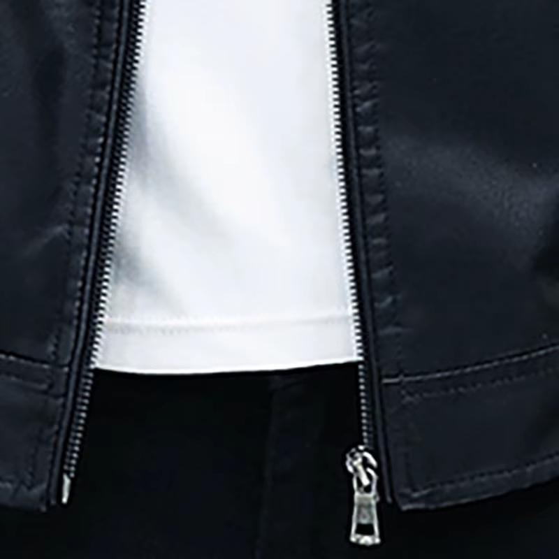 Hommes veste de costume en cuir hommes coupe ajustée manteau court hommes mode veste en cuir Streetw