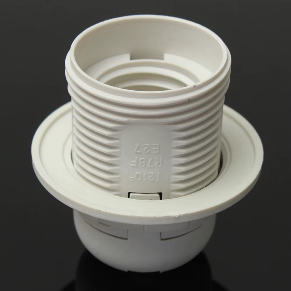 Support d'ampoule LED Edison E14, douille à capuchon à vis, 250V, 4A, pipeline, blanc, noir, demi-de