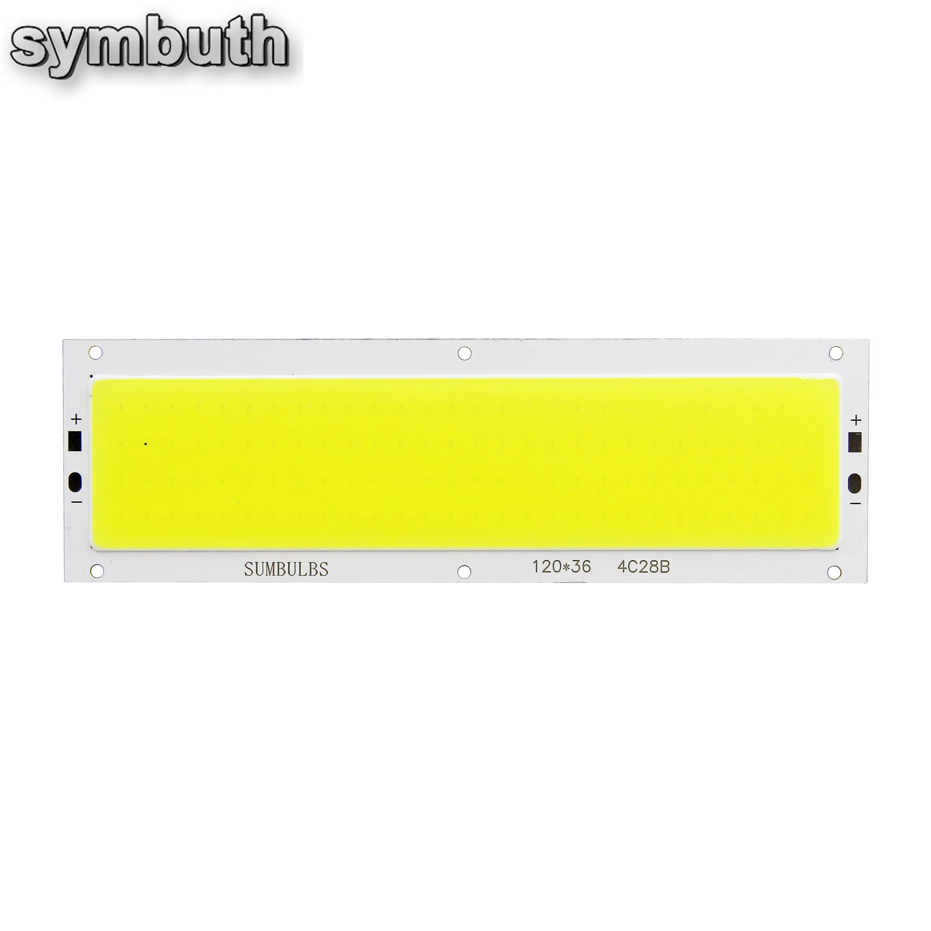 Bande de Source de Lumière LED COB 12W pour Éclairage de Voiture, Panneau d'Ampoule, Blanc Chaud, Na