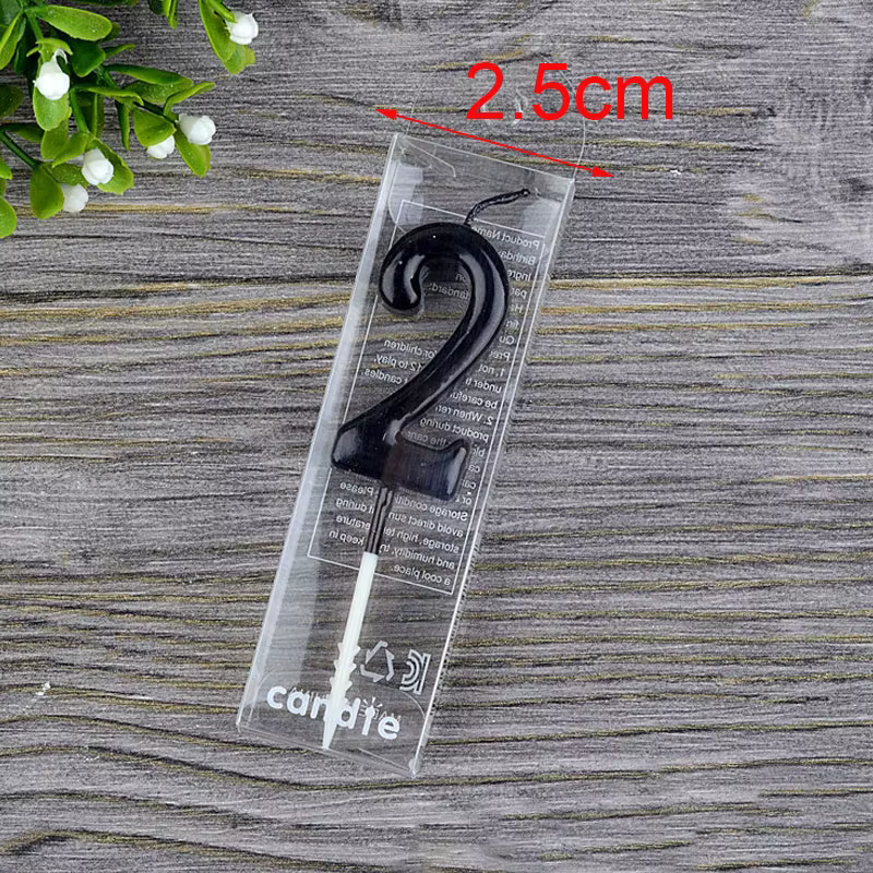 Bougies d'anniversaire numéro 1 2 3 4 5 6 7 8 9 0, couleur noire, bougies d'anniversaire pour enfant