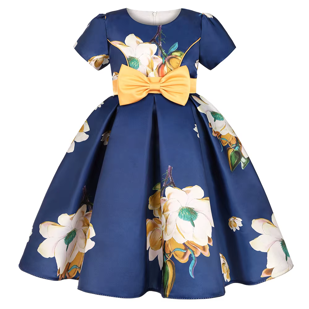 Robes d'été à fleurs pour filles, vêtements de noël pour enfants, robe princesse d'anniversaire, de 