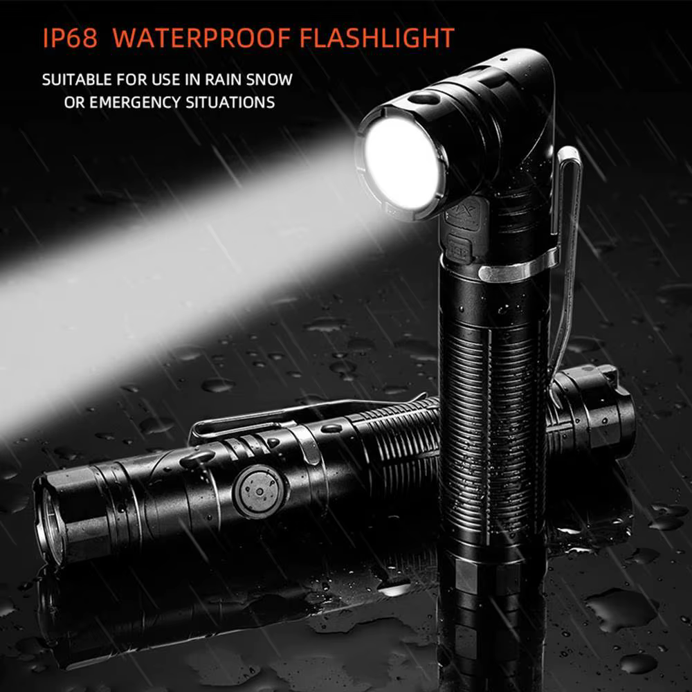 12W SST40 LED lampe de poche tactique 90 degrés rotatif USB Rechargeable torche magnétique chasse Ca
