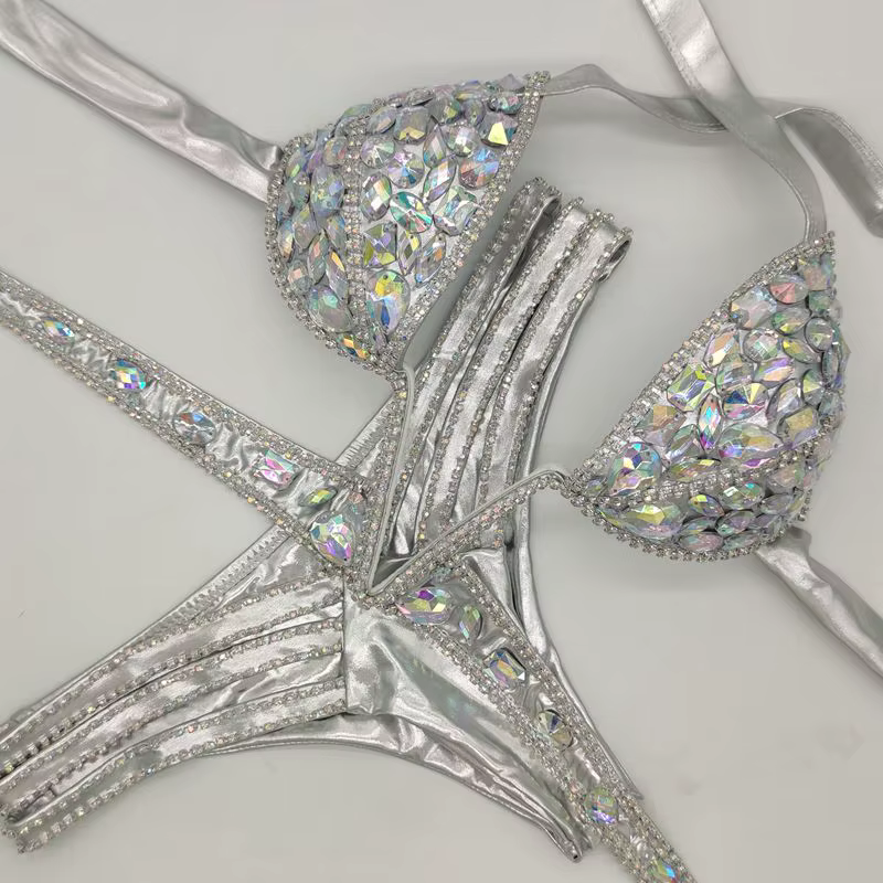 2020 venus vacances sexy femmes daimond push up cristal col en V strass maillots de bain vente chaud