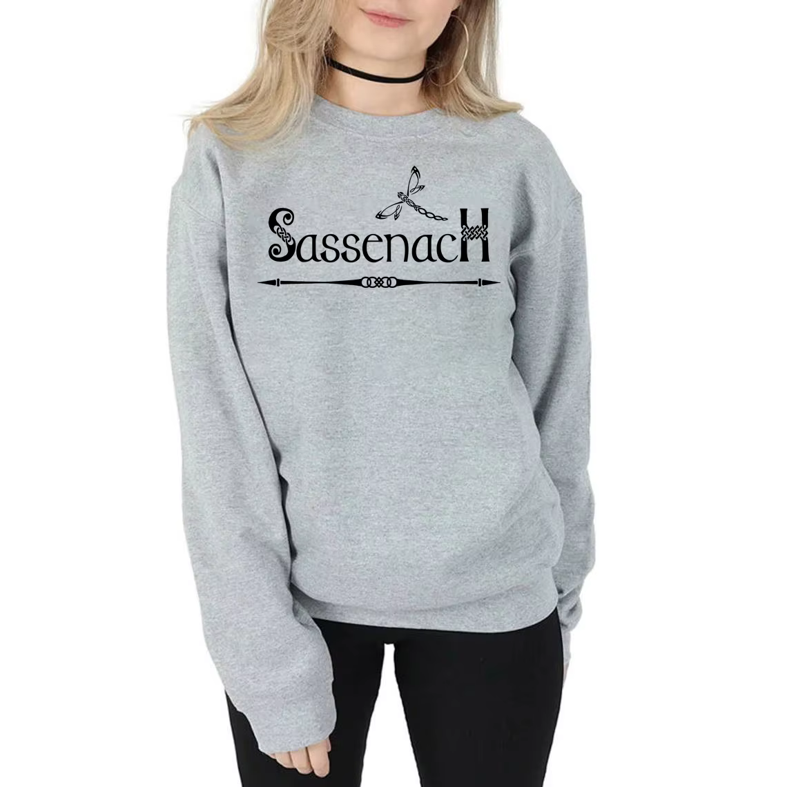 Sweat-shirt à nœud celtique pour femme, sweats à capuche Sassenach, chemises de protection Crewneck,